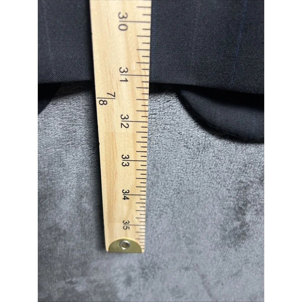 Pierre Balmain Suit 46L 38x30 Gray‎ Pinstripe Wool USA 2 Piece